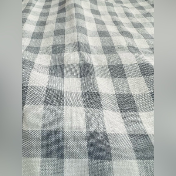 Stelen English Factory Women’s Med Grey Gingham Balloon Sleeve Zip Long Jacket - Picture 10 of 11